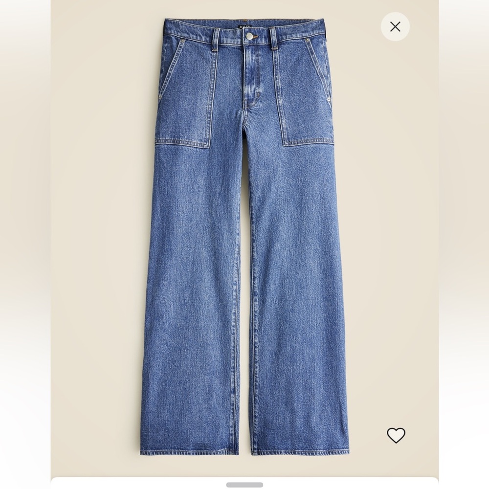 J Crew Camp Pocket Wide Leg Jean